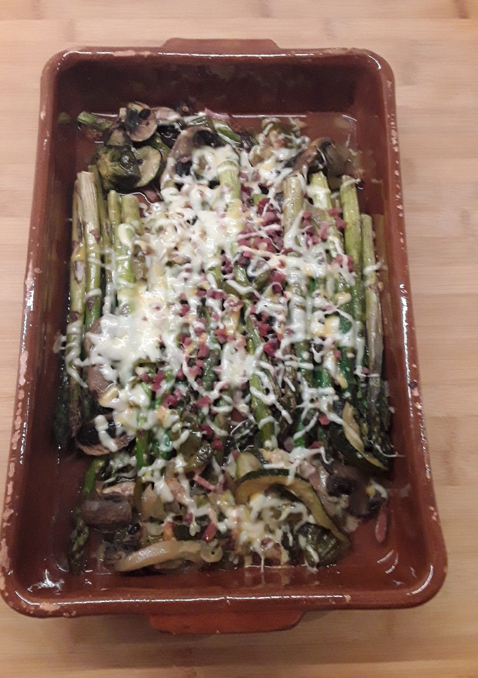 Una foto de Espárragos verdes al horno