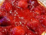 Tarta de Queso con confitura de fresas
