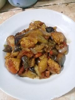 Foto resep Oseng terong tempe