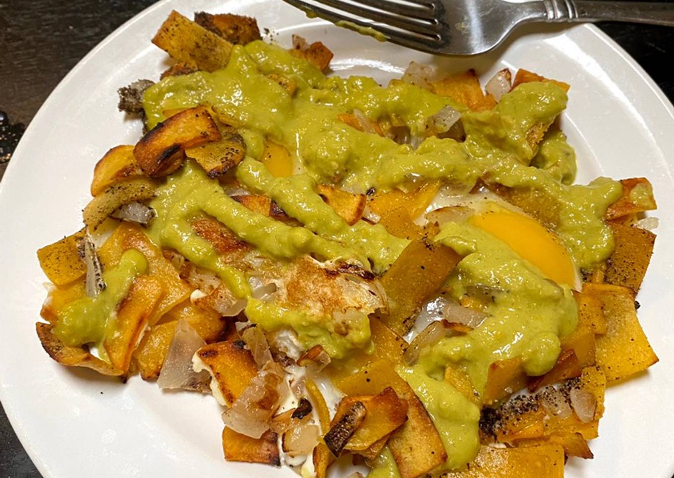 Fast Migas with Salsa Verde