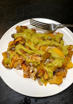 A picture of Fast Migas with Salsa Verde.