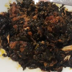 A picture of Afang soup.