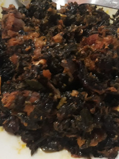A picture of Afang soup.