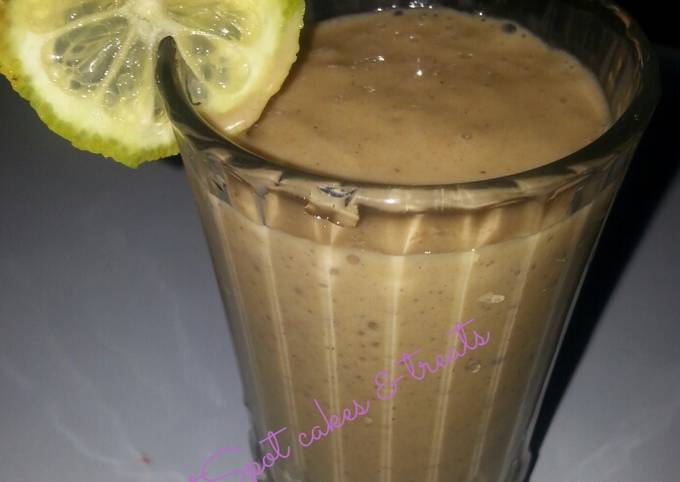 Peanut butter_banana smoothie# season ingredients contest #