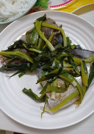 Hình của món Cá hấp hành.