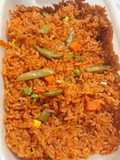 Jollof rice with vegetables