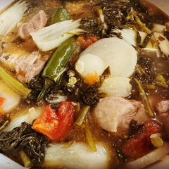 A picture of Simple Pork Belly Sinigang w/Knorr Sinigang Mix.