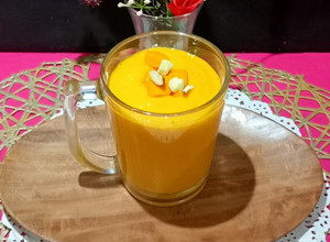 A picture of Mango Milk Shake In 3 Minutes.