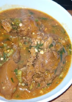 A picture of Ogbono with okro soup.