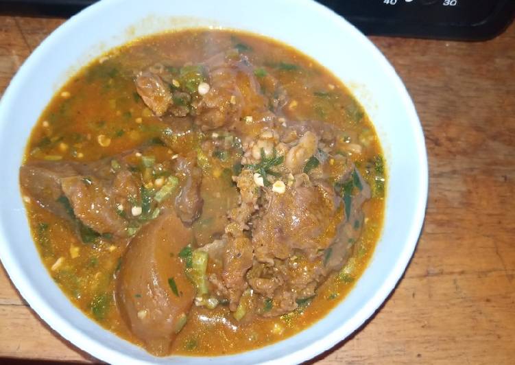 Easiest Way to Prepare Any-night-of-the-week Ogbono with okro soup | This is Recipe So Trending You Must Attempt Now !!