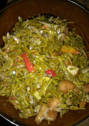 Foto resep Tumis bunga pepaya teri Medan