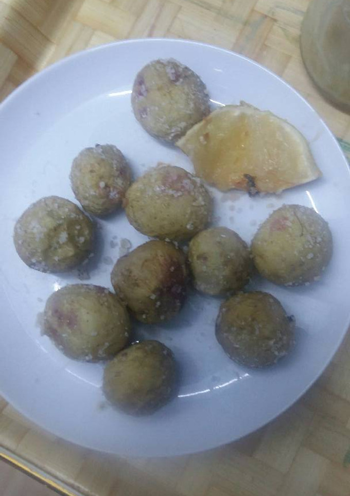 Una foto de Papas arrugás con Microondas