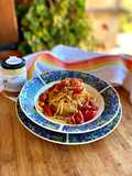 Spaghetti con Pomodorini e Pesto di Noci ❤️