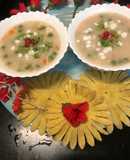 Barley vegetable cream soup