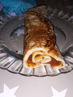 Una foto de Panqueques con dulce de leche (crepes)