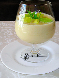 Una foto de Vichyssoise de puerros