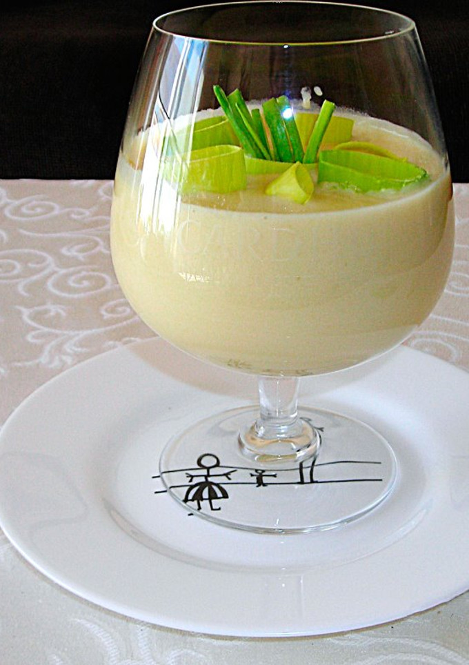 Una foto de Vichyssoise de puerros