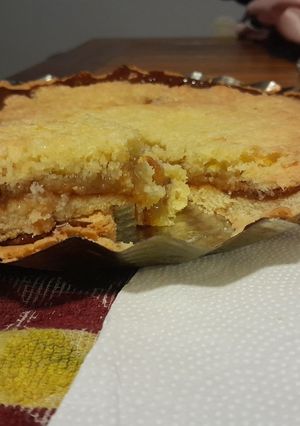 Una foto de Tarta de coco y dulce de leche