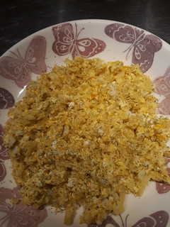 Una foto de Bacalao rehogado con patata y huevo