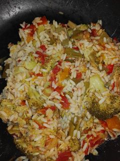 Una foto de Arroz con verduras