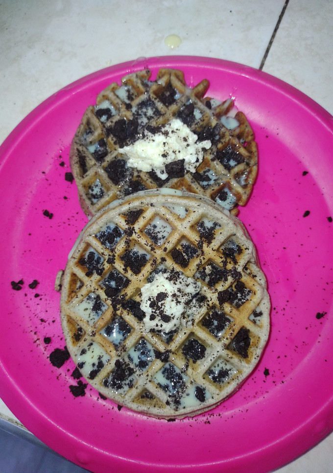 Una foto de Waffles de oreo