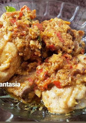Foto resep Ayam Asap Bumbu Rujak