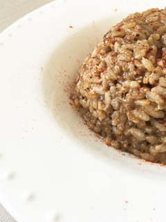Una foto de Risotto con setas reishi
