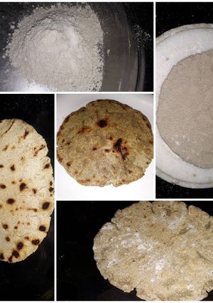 A picture of Bajra roti.