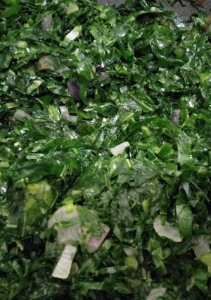 A picture of Fried sukuma wiki.