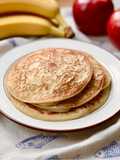 💚 Pancakes ultra moelleux à la banane et à la pomme (sans sucre)