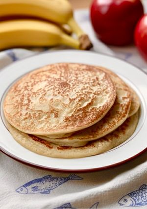 A picture of 💚 Ultra-Fluffy Banana and Apple Pancakes (No Added Sugar).