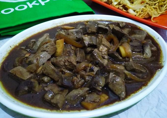 Hati sapi saus lada hitam