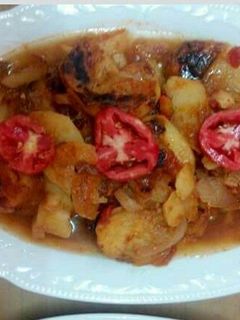 صورة لوصفة بطاطس بالفرن بالطماطم