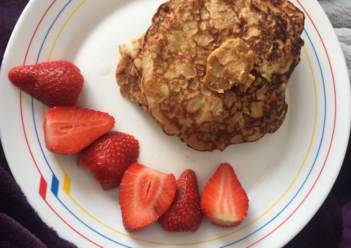 Panqueques de avena y plátano