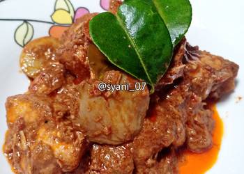 Cara Membuat Kalio rendang ayam &amp;amp; jengkol praktis pake bumbu Indofood Ala Warteg