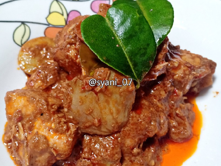 Cara Buat Kalio rendang ayam &amp;amp; jengkol praktis pake bumbu Indofood Sederhana Dan Enak