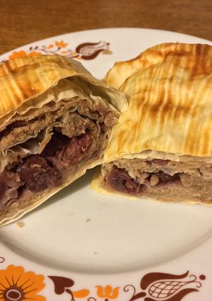 Gesztenyés - meggyes rétes recept fotója
