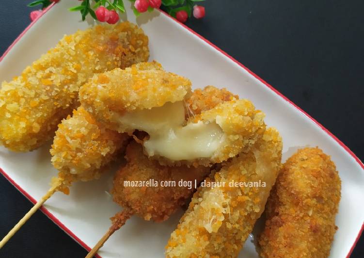 Cara Gampang  Mozzarella Corn Dog yang Enak Banget