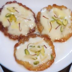 A picture of Malpua With Rabri.