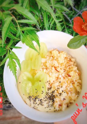 Hình của món Custard khoai Tây đậu xanh hạt dinh dưỡng.