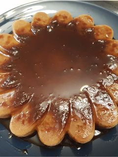 Una foto de Flan de galletas María al microondas