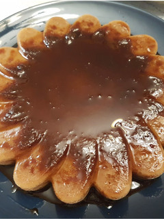 Una foto de Flan de galletas María al microondas
