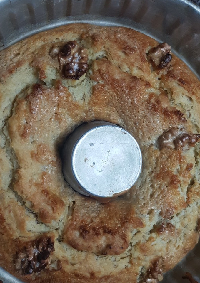 Una foto de Budín de banana y yogur, sin azúcar