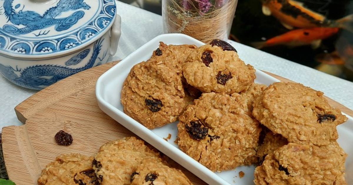 Resep 94. Oatmeal Raisin Almond Cookies oleh Noona Hilda ️ Cookpad
