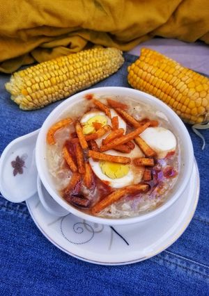 A picture of Chicken Corn Soup 🌽 🍲.
