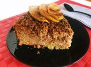 Una foto de crumble de manzana sin azucar