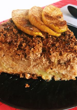 Foto principal de Tarta de manzana con crumble (integral sin azúcar)