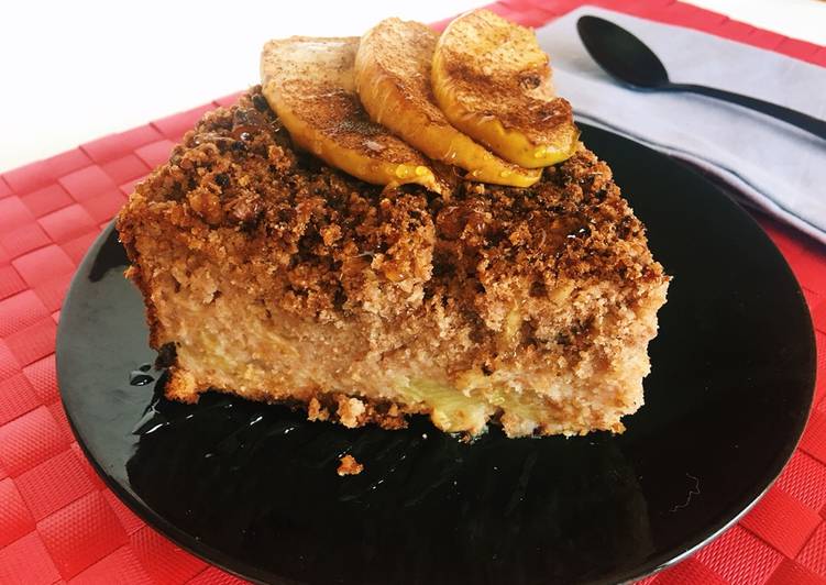 Tarta de manzana con crumble (integral sin azúcar)
