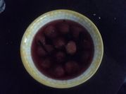 Una foto de jugo de almíbar
