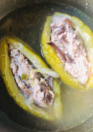 Hình của món Canh khổ qua nhồi thịt.